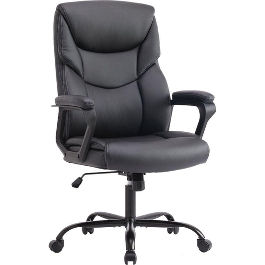 Home Office Chair Ergonomic PU Leather Desk Chair with Armrests