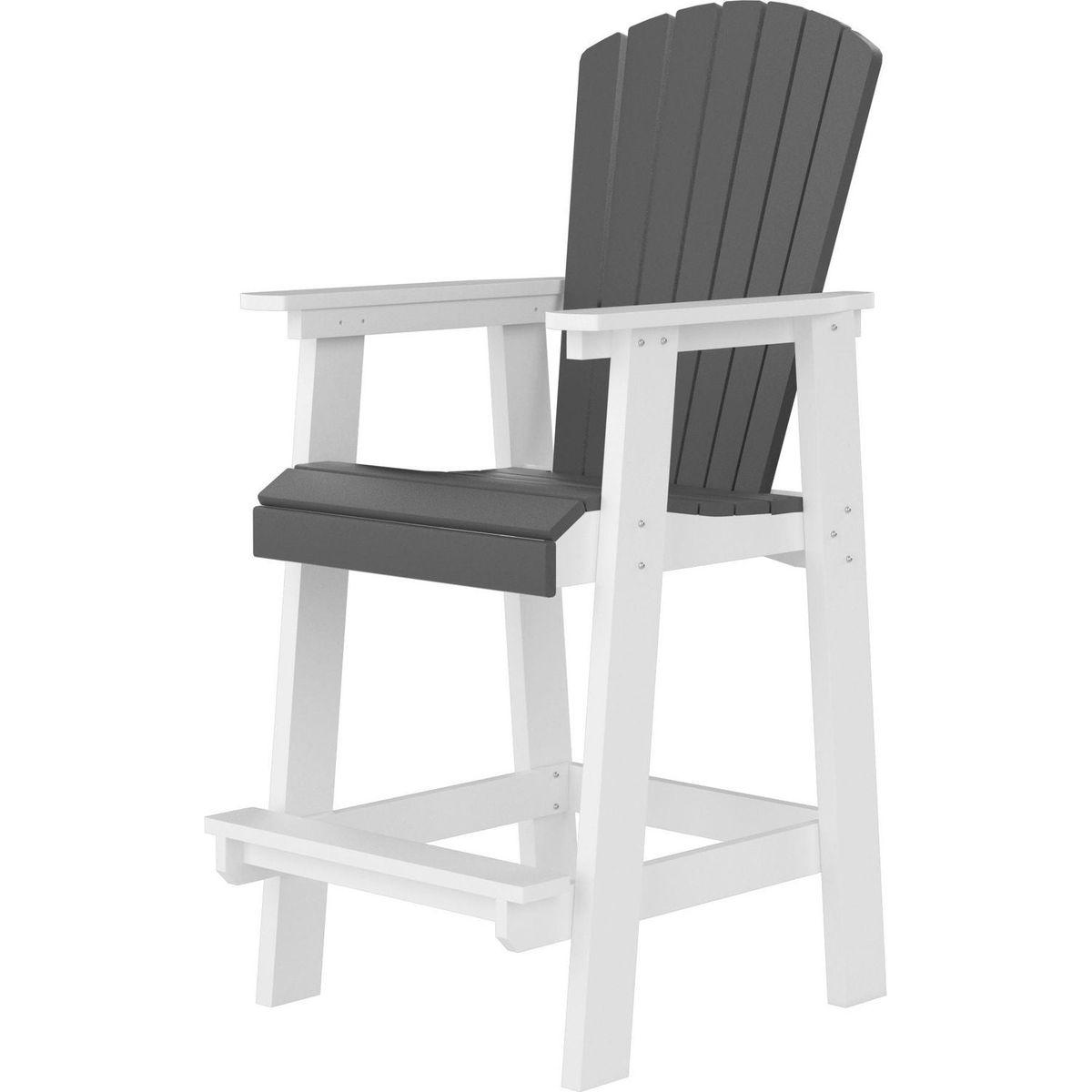 HDPE Bar Chair, White + Gray, Set of 2