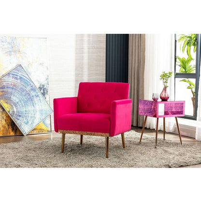 Accent Chair, leisure single sofa with Rose Golden feet