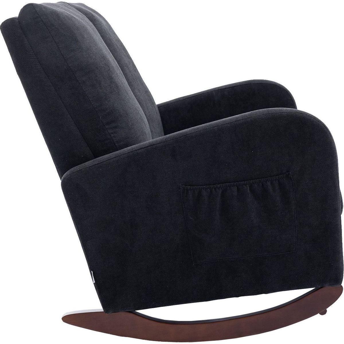 Rocking Chair Upholstered Mid Century Modern Rocker Oversized Wingback Armchair for Living Room