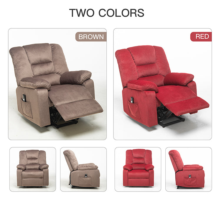 Power Lift Recliner Chair for Elderly- Heavy Duty and Safety Motion Reclining Mechanism-Fabric Sofa Living Room Chair