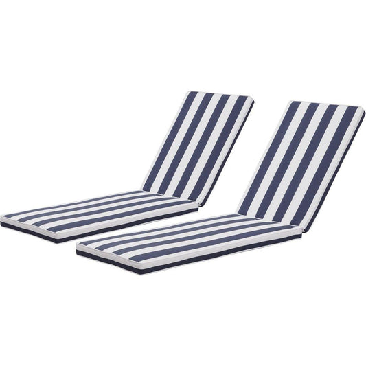 2PCS Set Outdoor Lounge Chair Cushion Replacement Patio Funiture Seat Cushion Chaise Lounge Cushion