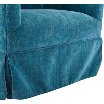 degree Swivel Accent Armchair Linen Blend Green