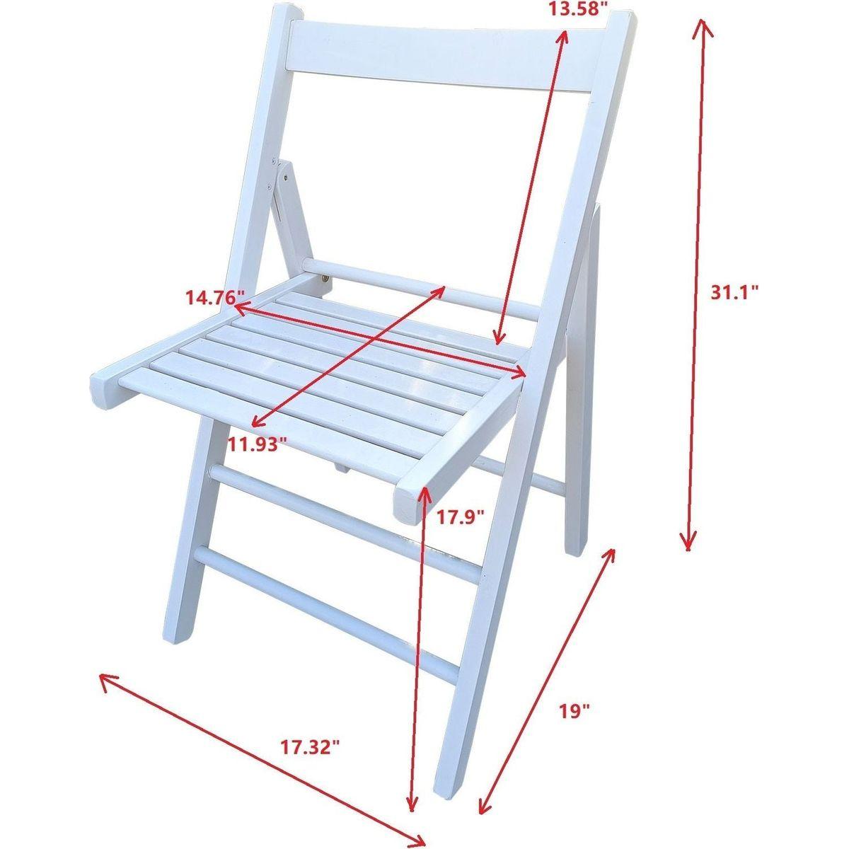 FOLDING CHAIR-2/S, FOLDABLE STYLE -WHITE