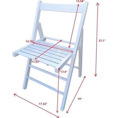 FOLDING CHAIR-2/S, FOLDABLE STYLE -WHITE