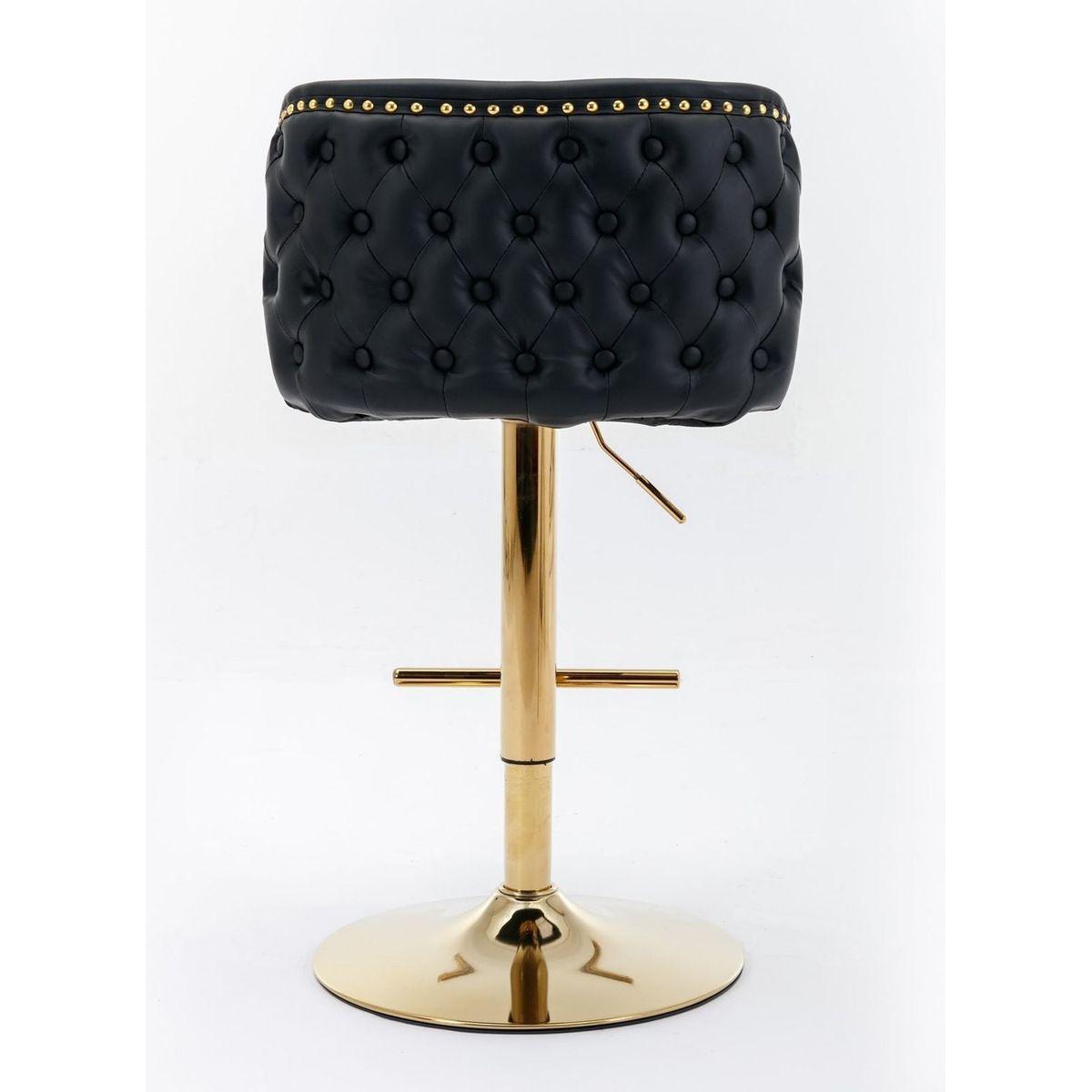 Swivel Barstools Adjusatble Seat Height, Modern PU Upholstered Bar Stools with the whole Back Tufted, for Home Pub and Kitchen Islandlack, Set of 2)