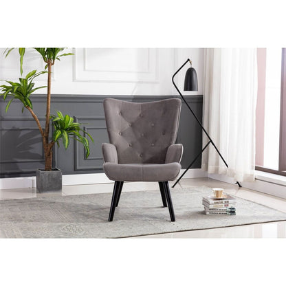 Accent chair Living Room/Bed Room, Modern Leisure Chair Silver Grey