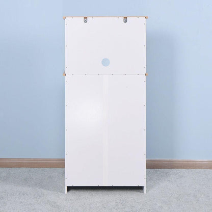 Wooden Kitchen Cabinet White Pantry Storage Microwave Cabinet with Storage Drawer