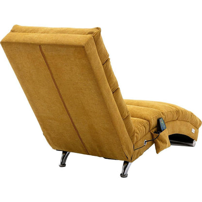 Linen Chaise Lounge Indoor Chair, Modern Long Lounger for Office or Living Room