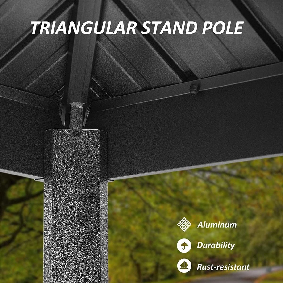 Grill Gazebo 8' x 6', Aluminum BBQ Gazebo Outdoor Metal Frame with Shelves Serving Tables, Permanent Double Roof Hard top Gazebos for Patio Lawn Deck Backyard and Garden (Grey)