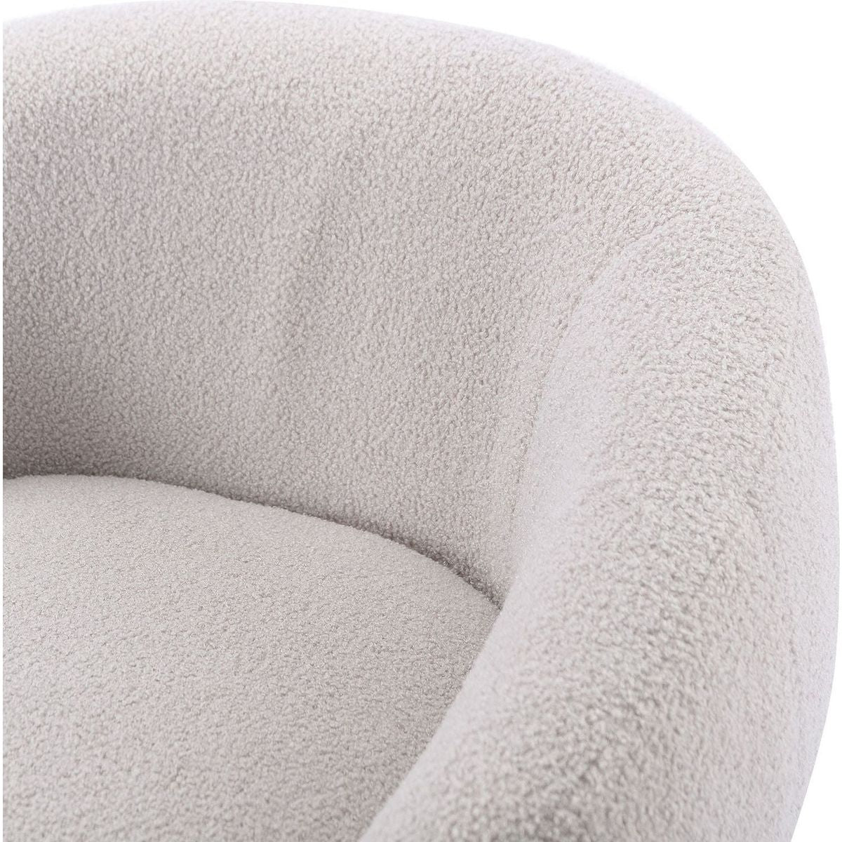 Modern Comfy Leisure Accent Chair, Teddy Short Plush Particle Velvet Armchair with Ottoman for Living Room