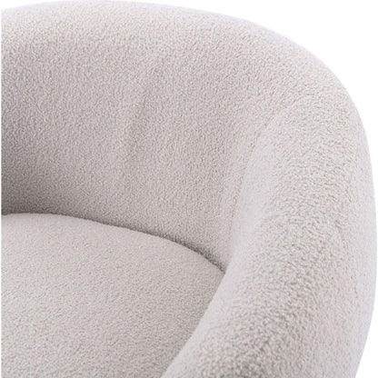 Modern Comfy Leisure Accent Chair, Teddy Short Plush Particle Velvet Armchair with Ottoman for Living Room