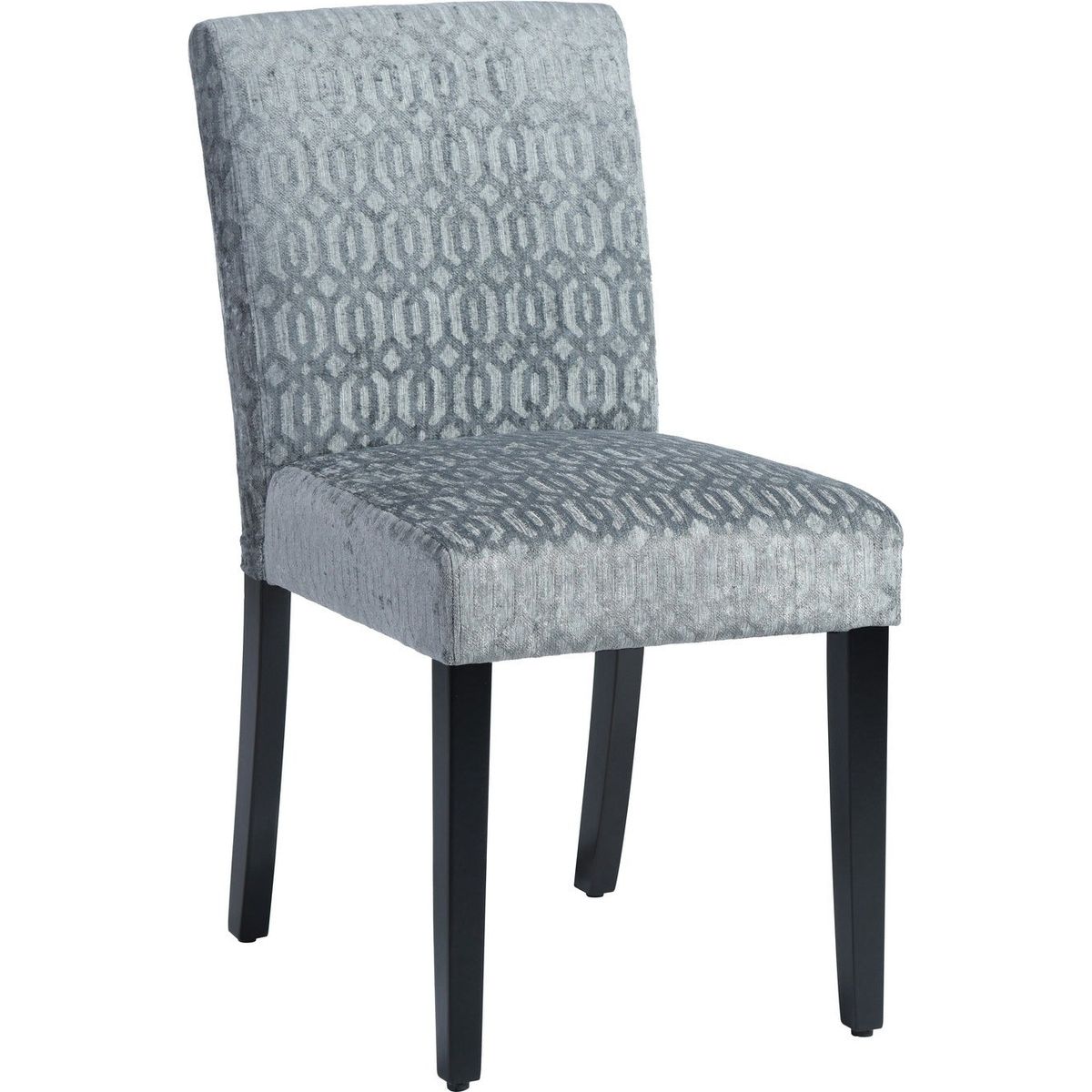 Upholstered Dining Chairs Set of 2 Modern Dining Chairs with Solid Wood Legs, Grey