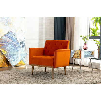 Accent Chair, leisure single sofa with Rose Golden feet