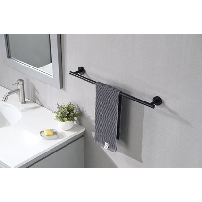 Bathroom Matte Black Hardware Accessories 5 Pieces Set