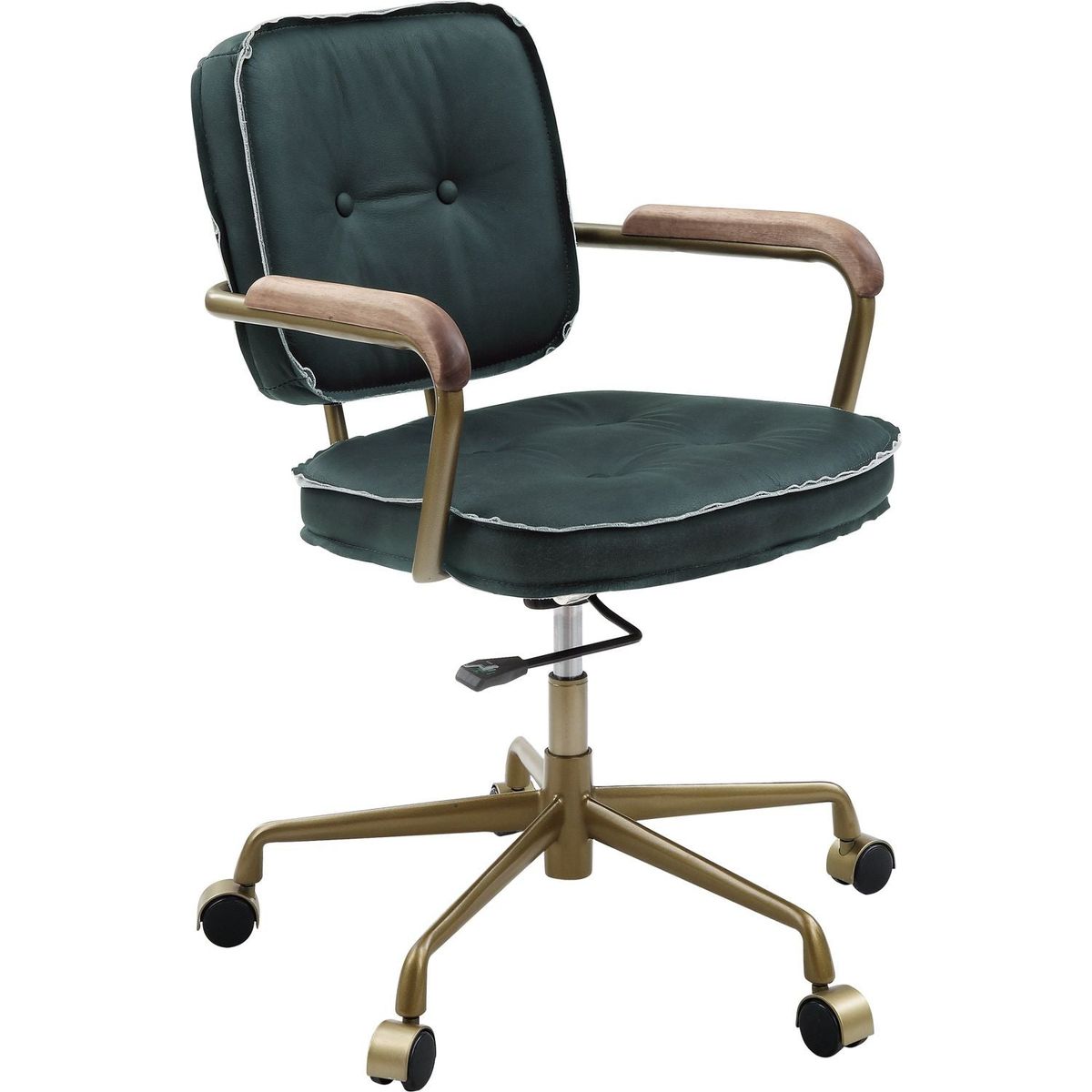 Siecross Office Chair, Emerald Green Leather