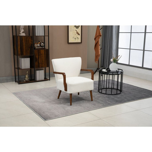 Wood Frame Armchair, Modern Accent Chair Lounge Chair for Living Room