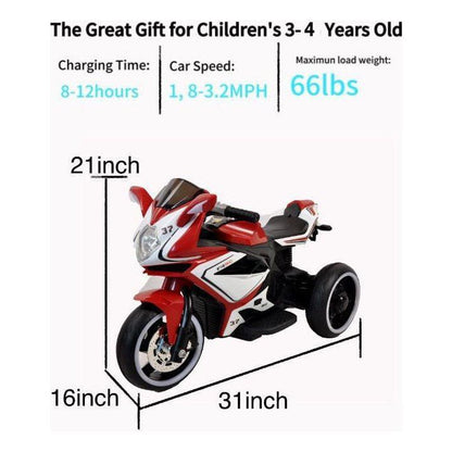 Plastic red 6V Kids Electric motorcycle/ Kids toys motorcycle/Kids electric car/electric ride on motorcycle