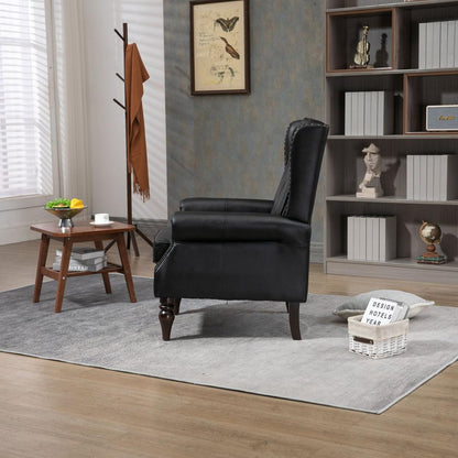 Wood Frame Armchair, Modern Accent Chair Lounge Chair for Living Room