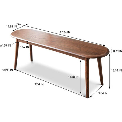 Natural Oak Wood for Dining Bench Table Bench for Living Room