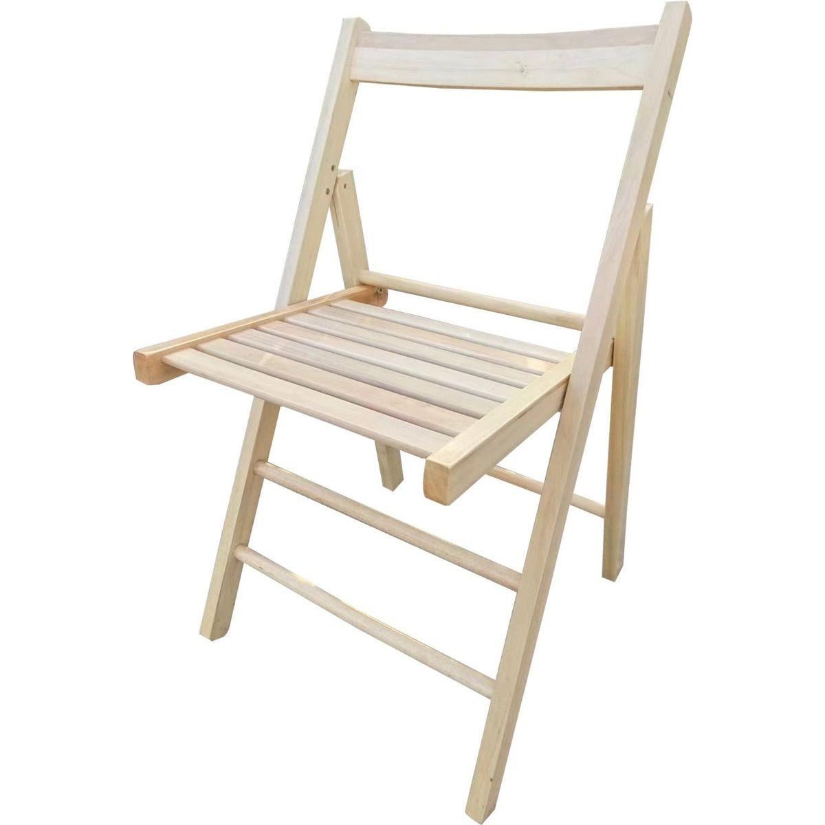 FOLDING CHAIR-2/S, FOLDABLE STYLE -NATURAL