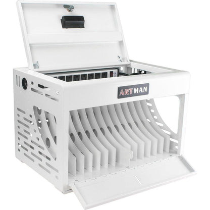 16 Bay Charging Cabinet for Laptop, Chromebook, Locking Charging Station-WHITE