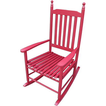 wooden porch rocker chair Red