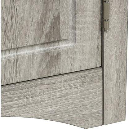Oak Triangle Bathroom Storage Cabinet with Adjustable Shelves, Freestanding Floor Cabinet for Home Kitchen