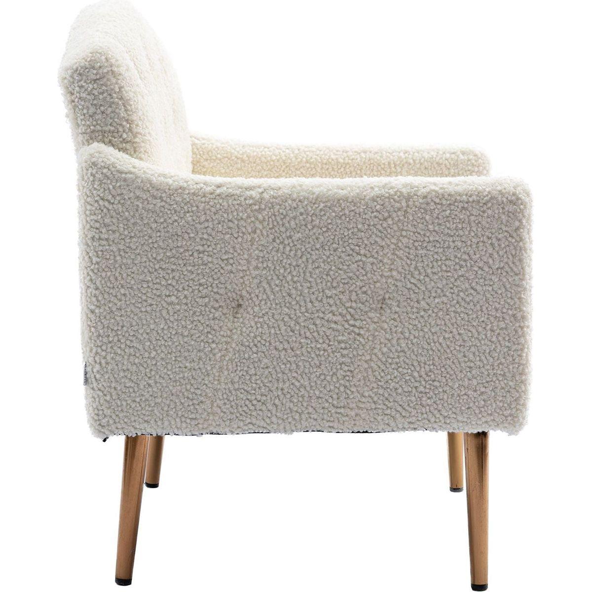 Accent Chair, leisure single sofa with Rose Golden feet