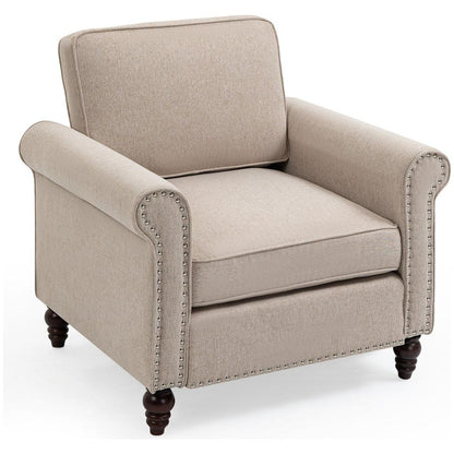 Modern Upholstered Accent Chair Armchair, Fabric Reading Living Room Side Chair,Single Sofa