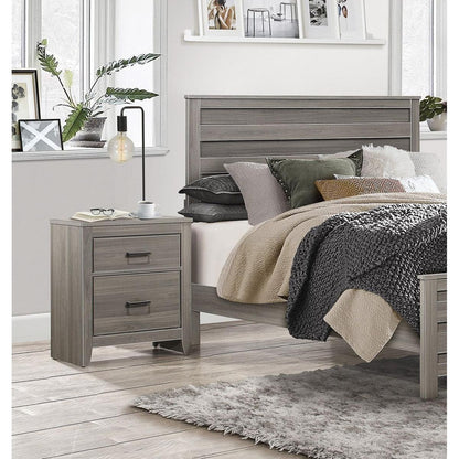 Dark Gray Finish Transitional Look 1pc Nightstand Industrial Rustic Modern Style Bedroom Furniture