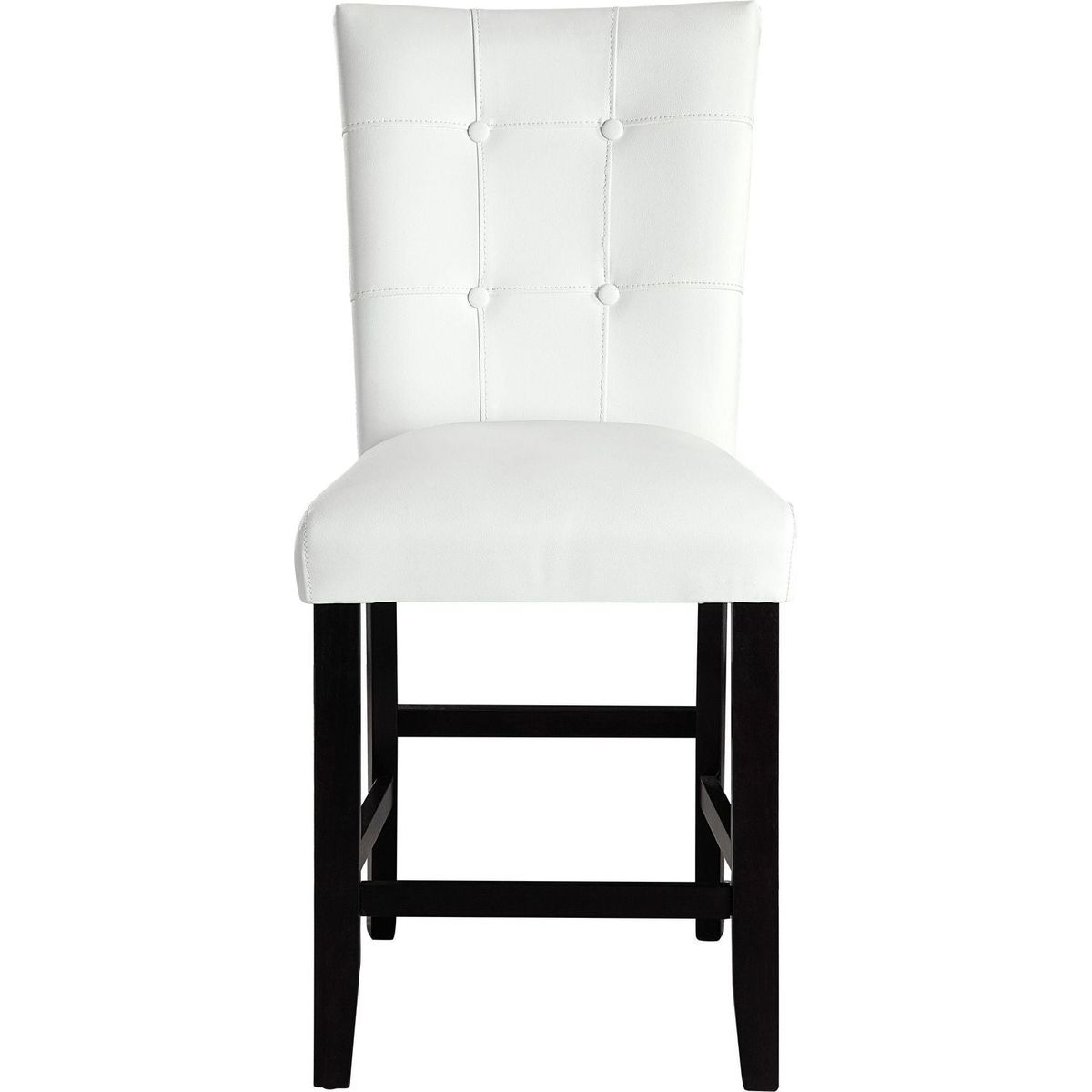 Hussein COUNTER HEIGHT CHAIR White PU & Black Finish