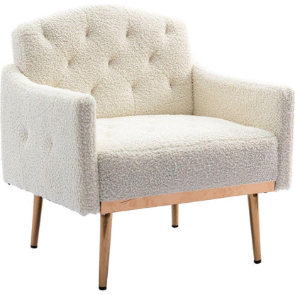 Accent Chair, leisure single sofa with Rose Golden feet