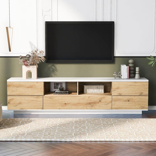 Modern TV stand for TVs up to 80", Media Console with Multi-Functional Storage, Entertainment Center with Door Rebound Device, TV cabinet for living room,Bedroom