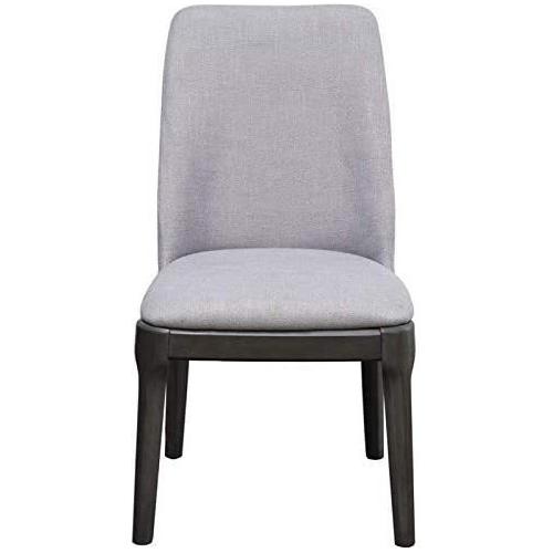 Madan Side Chair (Set-2) in Light Gray Linen & Gray Oak