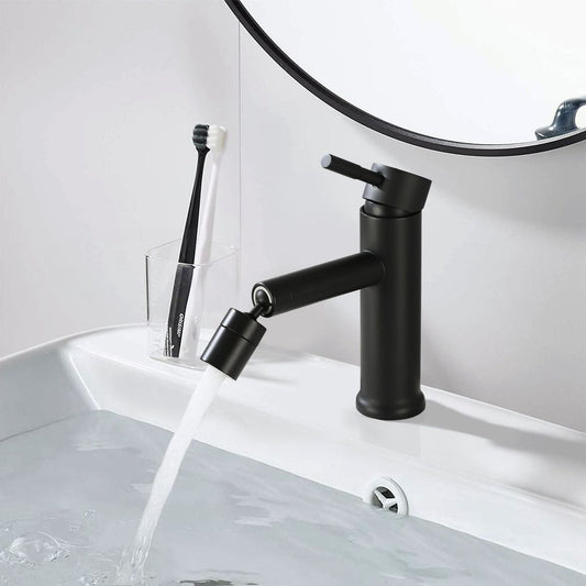 Matte Black Bathroom Faucet for 2 Mode Faucet for Bathroom Sink with 360 degree Rotating Aerator