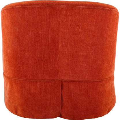 degree Swivel Accent Armchair Linen Blend Orange