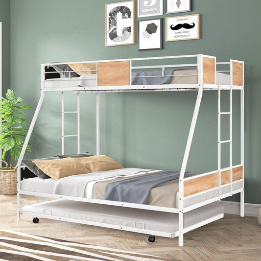 TWIN OVER FULL BUNK WITH TRUNDLE
