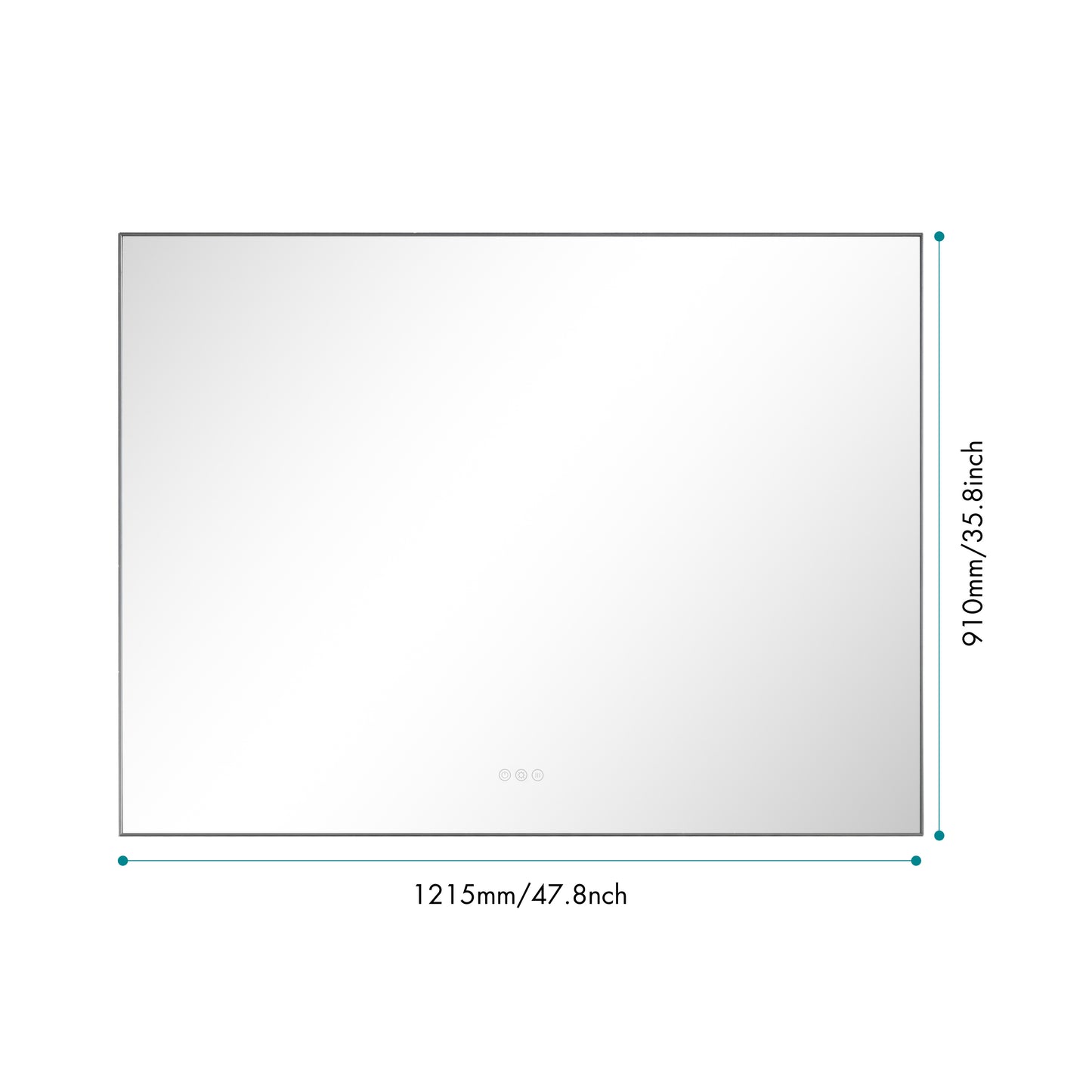 48x 36Inch LED Mirror Bathroom Vanity Mirror with Back Light, Wall Mount Anti-Fog Memory Large Adjustable Vanity Mirror