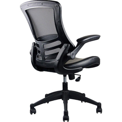 Stylish Mid-Back Mesh Office Chair with Adjustable Arms, Black