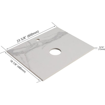 24" Modern Design Float Bathroom Vanity With Ceramic Basin Set, Wall Mounted White Oak Vanity With Soft Close Door, KD-PackingD-Packing Pieces