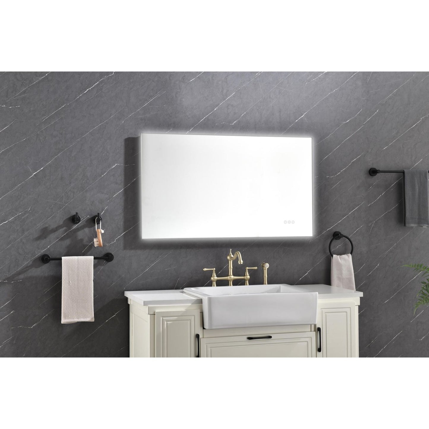 42x 24 Inch LED Mirror Bathroom Vanity Mirror with Back Light, Wall Mount Anti-Fog Memory Large Adjustable Vanity Mirror