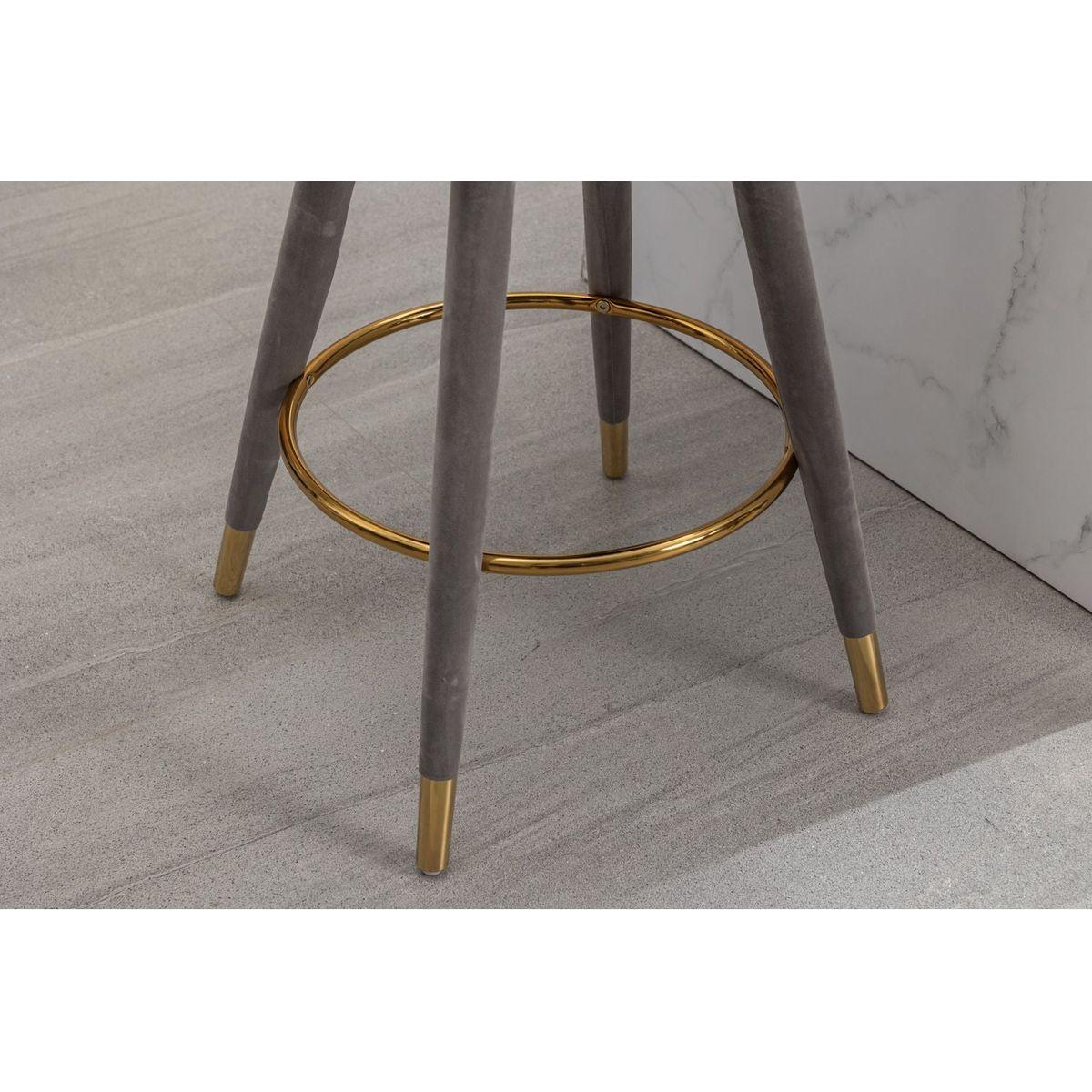 Counter Height Bar Stools Set of 2 for Kitchen Counter Solid Wood Legs with a fixed height of 360 degrees