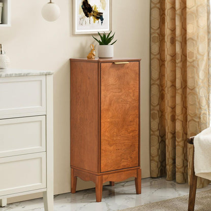 Modern Bathroom Floor Cabinet &Linen cabinet with Adjustable Shelves, Antique Brass (14.5"x12.6"x35.7")