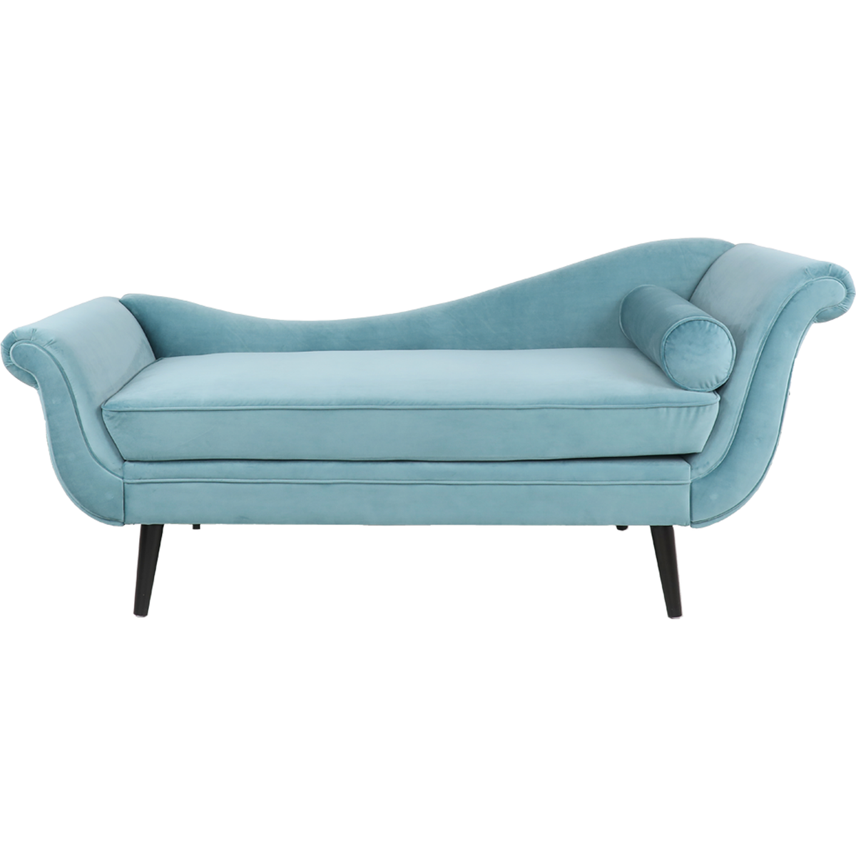 House 69" Modern Chaise Lounge for Bedroom, Office, Living Room with Turquoise Velvet Fabric - Streamdale Furniture