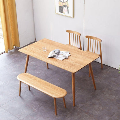 Natural Oak Wood for Dining Bench Table Bench for Living Room