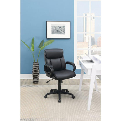 Classic Look Extra Padded Cushioned Relax 1pc Office Chair Home Work Relax Black Color