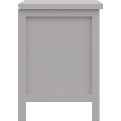 Versatile Gray 2-Drawers Nightstand, Bedside Table, End Table for Living Room Bedroom Assembled with Sturdy Solid Wood