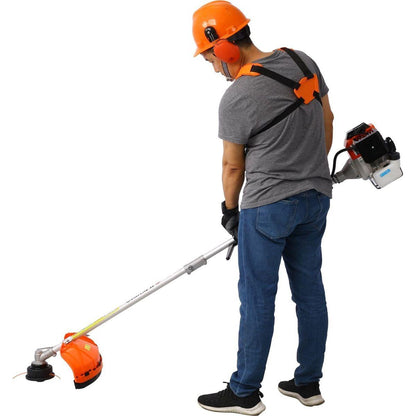 8 in 1 Multi-Functional Trimming Tool, 56CC 2-Cycle Garden Tool System with Gas Pole Saw, Hedge Trimmer, Grass Trimmer, and Brush Cutter EPA Compliant