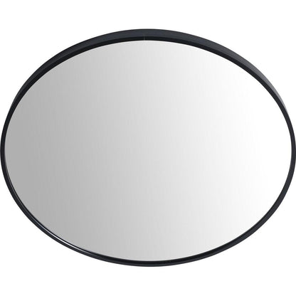 24" Large Round Black Circular Mirror